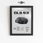 تابلو دکوراتیو طرح ماشین بنز cls 53 | کد 137