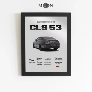 تابلو دکوراتیو طرح ماشین بنز cls 53 | کد 137
