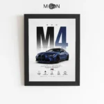 تابلو دکوراتیو طرح ماشین BMW M4 | کد 156