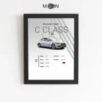 تابلو دکوراتیو طرح ماشین BENZ C CLASS C300 | کد 159