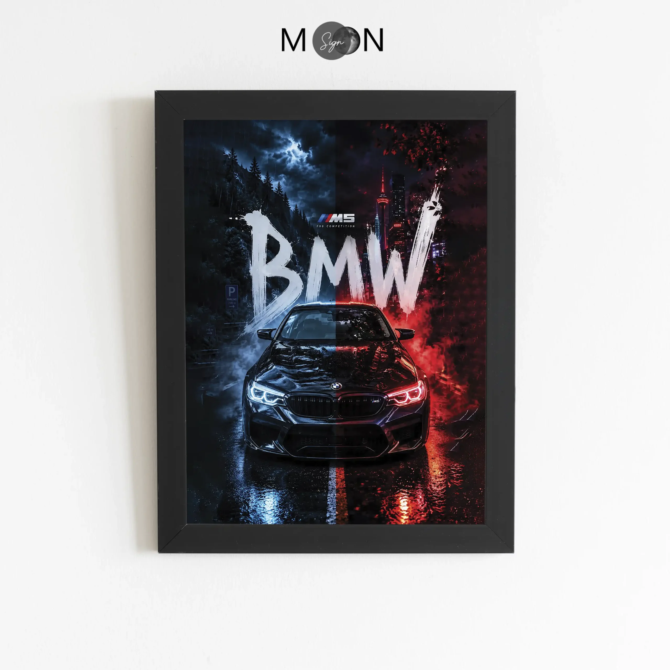 تابلو دکوراتیو طرح ماشین BMW | کد 161