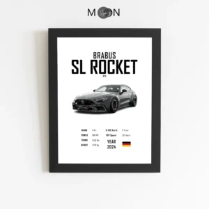 تابلو دکوراتیو طرح ماشین BRABUS SL | کد 166