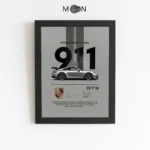 تابلو دکوراتیو طرح ماشین PORSCHE GT3 | کد 169
