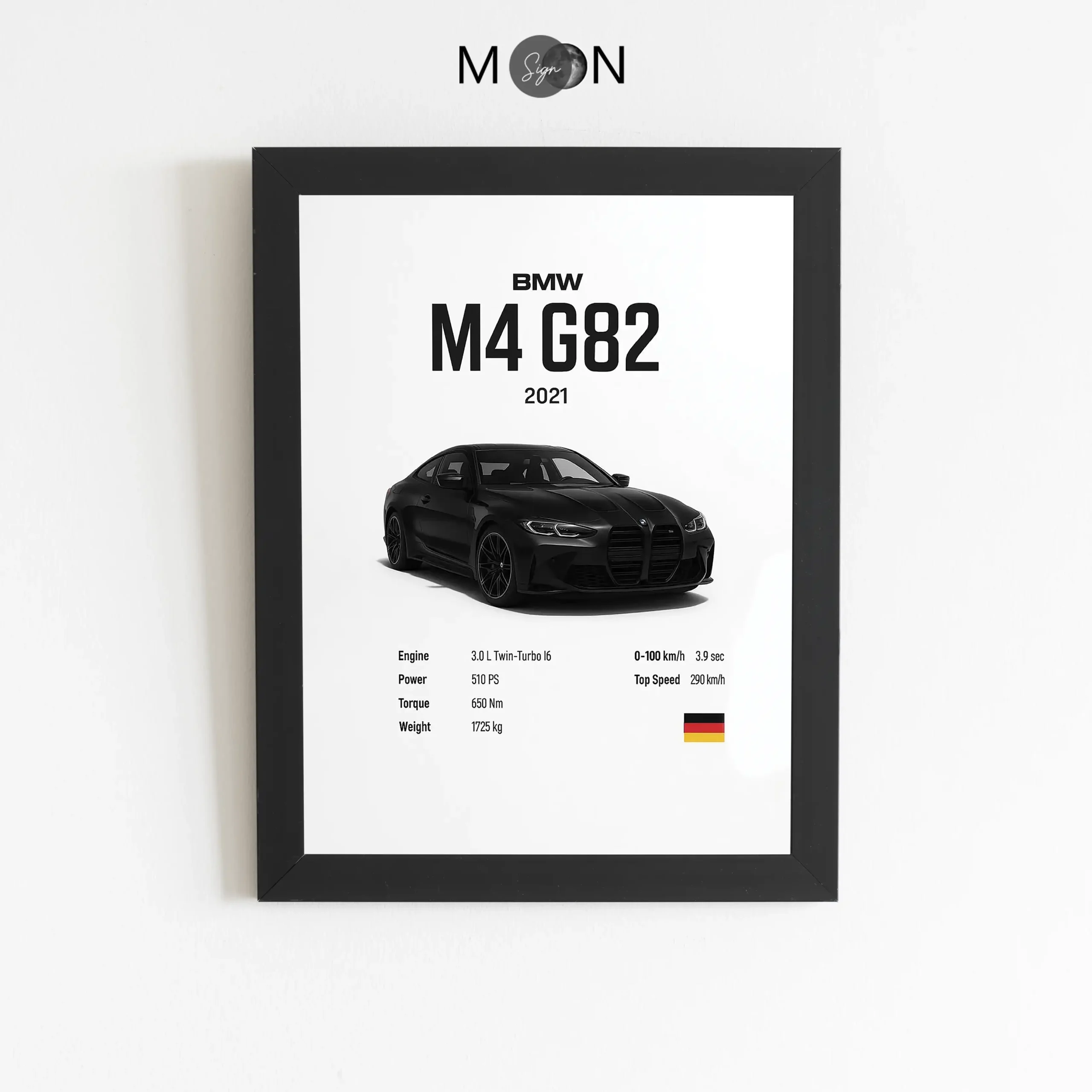 تابلو دکوراتیو طرح ماشین BMW M4 G82 | کد 170