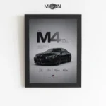 تابلو دکوراتیو طرح ماشین BMW M4 | کد 171