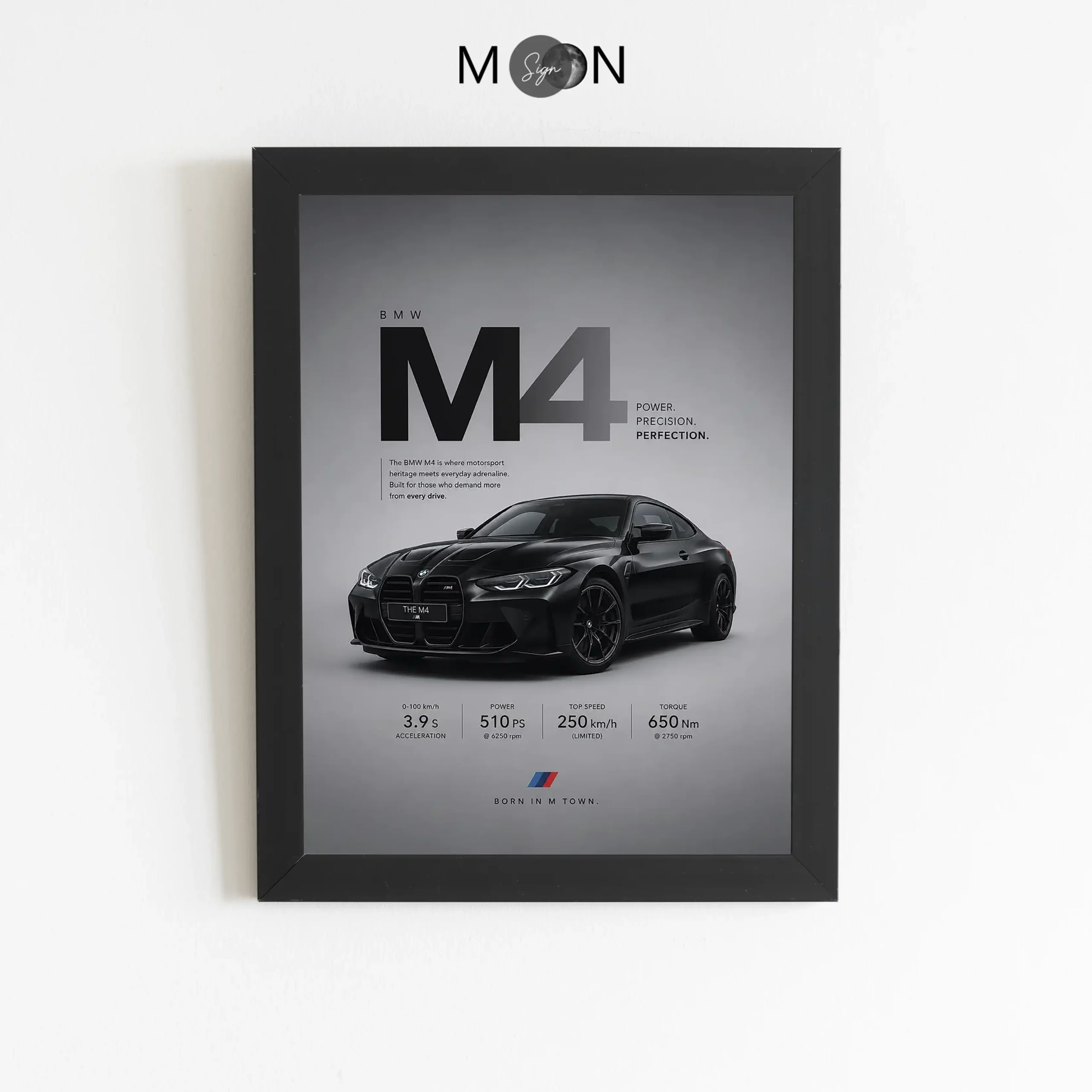 تابلو دکوراتیو طرح ماشین BMW M4 | کد 171