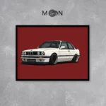 تابلو دکوراتیو طرح ماشین BMW قدیمی | کد 174