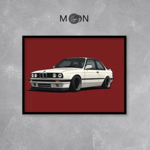 تابلو دکوراتیو طرح ماشین BMW قدیمی | کد 174