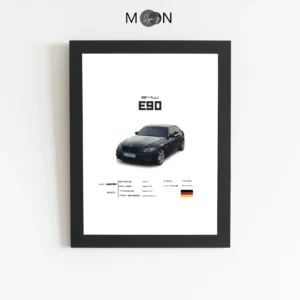 تابلو دکوراتیو طرح ماشین BMW E90 | کد 152