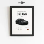 تابلو دکوراتیو طرح ماشین BENZ E63 AMG | کد 153