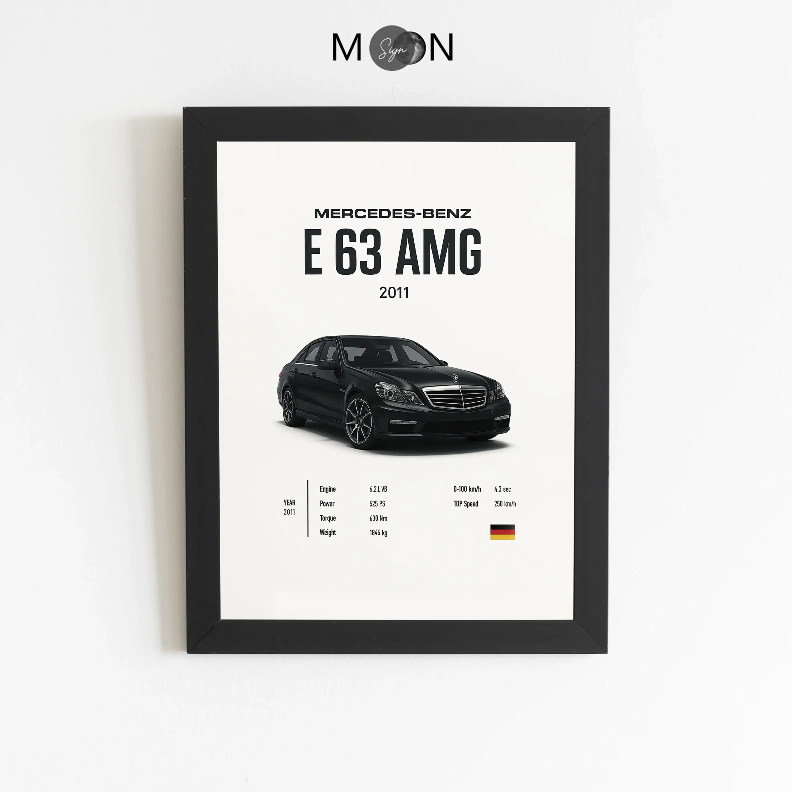 تابلو دکوراتیو طرح ماشین BENZ E63 AMG | کد 153