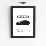 تابلو دکوراتیو طرح ماشین BENZ CLS 55 AMG | کد 155