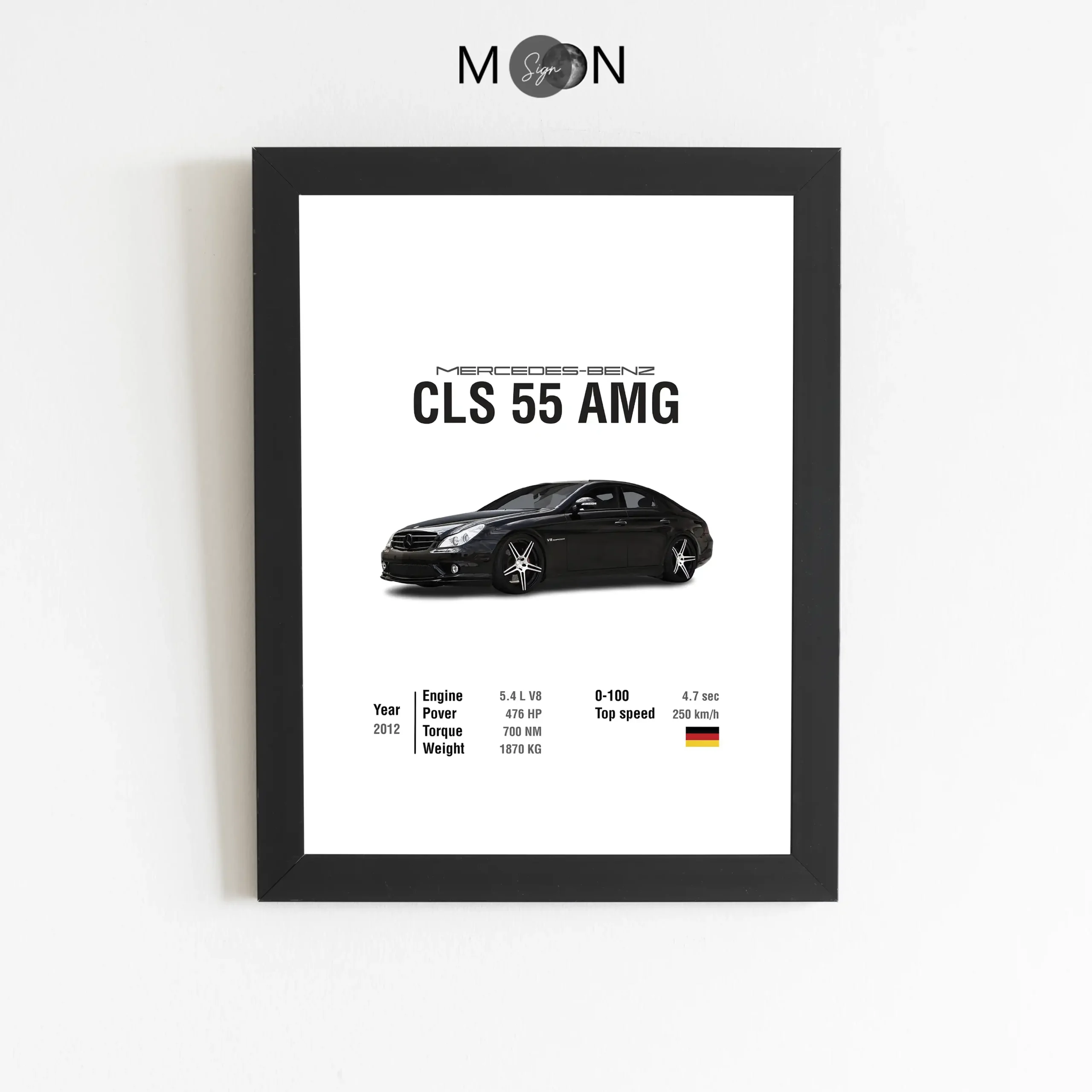 تابلو دکوراتیو طرح ماشین BENZ CLS 55 AMG | کد 155