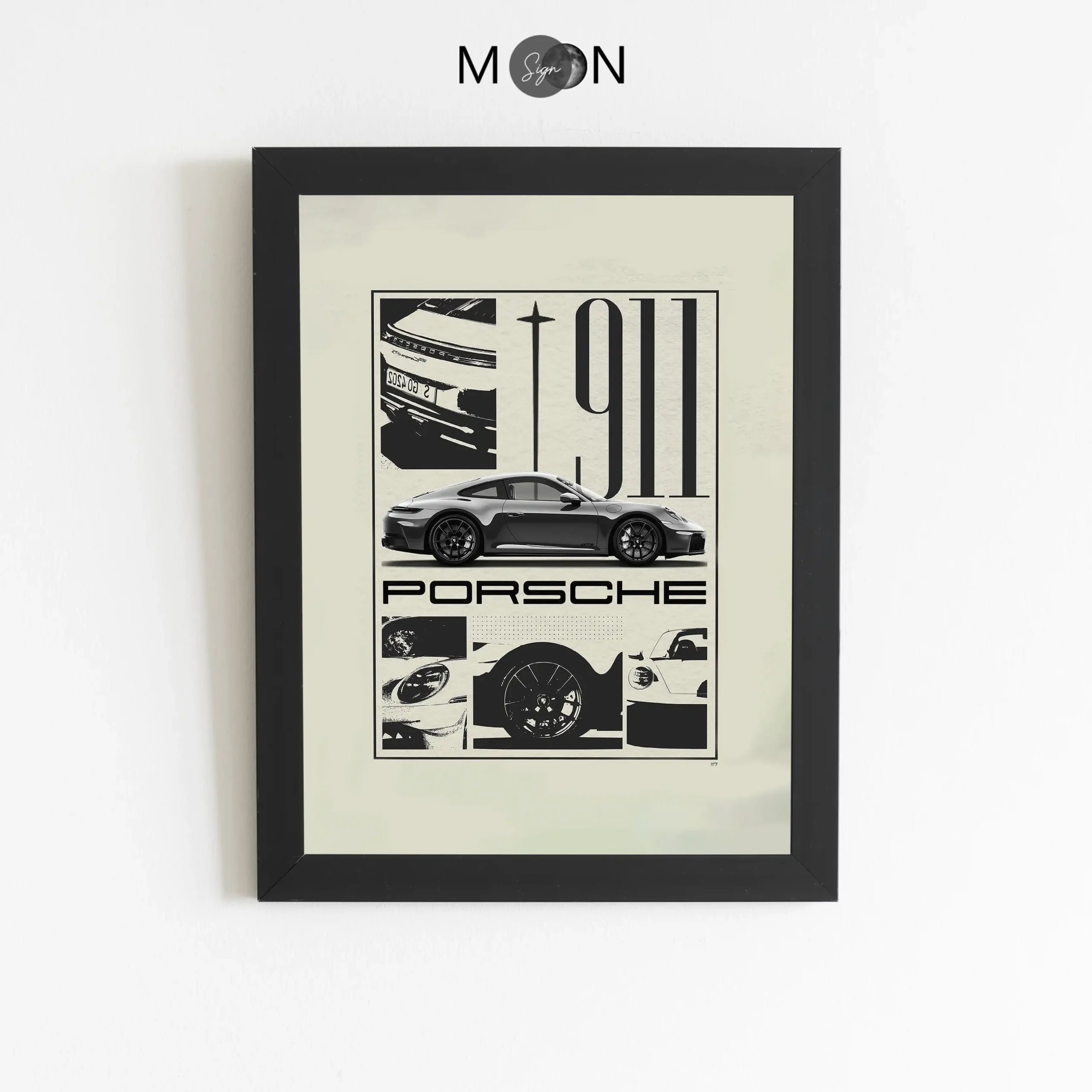 Porsche car design decorative board | Code 157