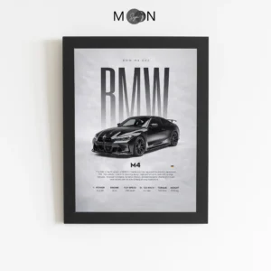 تابلو دکوراتیو طرح ماشین BMW M4 | کد 142